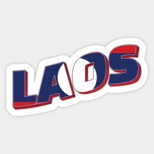 Laos Vintage style retro souvenir Sticker